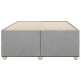 Cadre de lit sans matelas gris clair 120x190 cm tissu