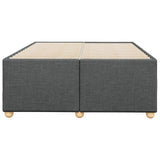 Cadre de lit sans matelas gris foncé 120x190 cm tissu