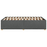 Cadre de lit sans matelas gris foncé 120x190 cm tissu