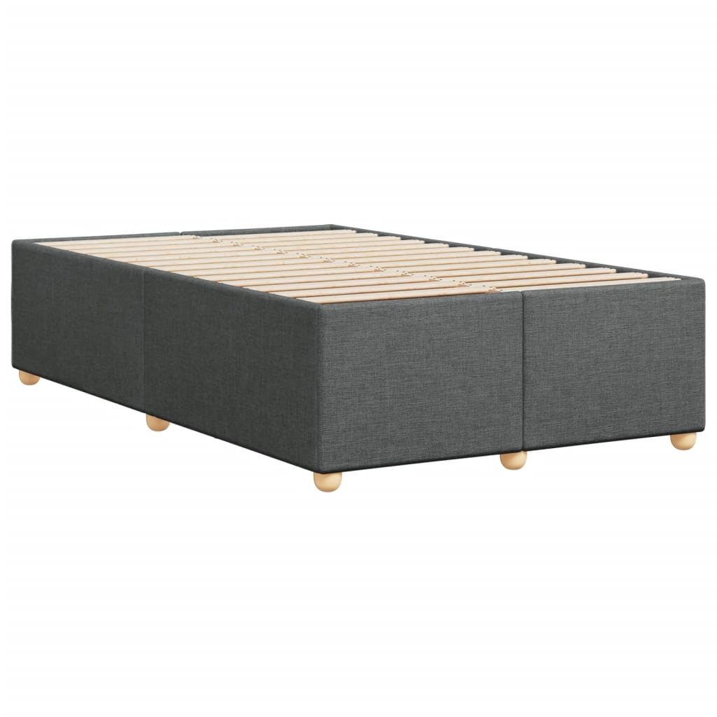 Cadre de lit sans matelas gris foncé 120x190 cm tissu