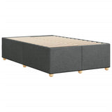 Cadre de lit sans matelas gris foncé 120x190 cm tissu