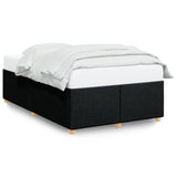 Cadre de lit sans matelas noir 120x190 cm tissu