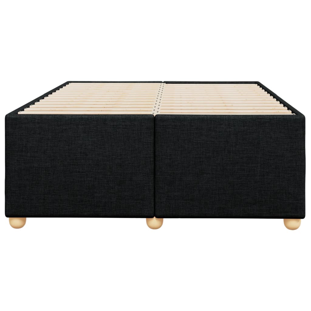 Cadre de lit sans matelas noir 120x190 cm tissu