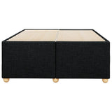 Cadre de lit sans matelas noir 120x190 cm tissu