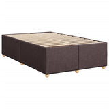 Cadre de lit sans matelas marron foncé 120x190 cm tissu