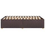 Cadre de lit sans matelas marron foncé 120x190 cm tissu