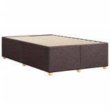 Cadre de lit sans matelas marron foncé 120x190 cm tissu