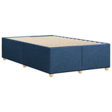 Cadre de lit sans matelas bleu 120x190 cm tissu