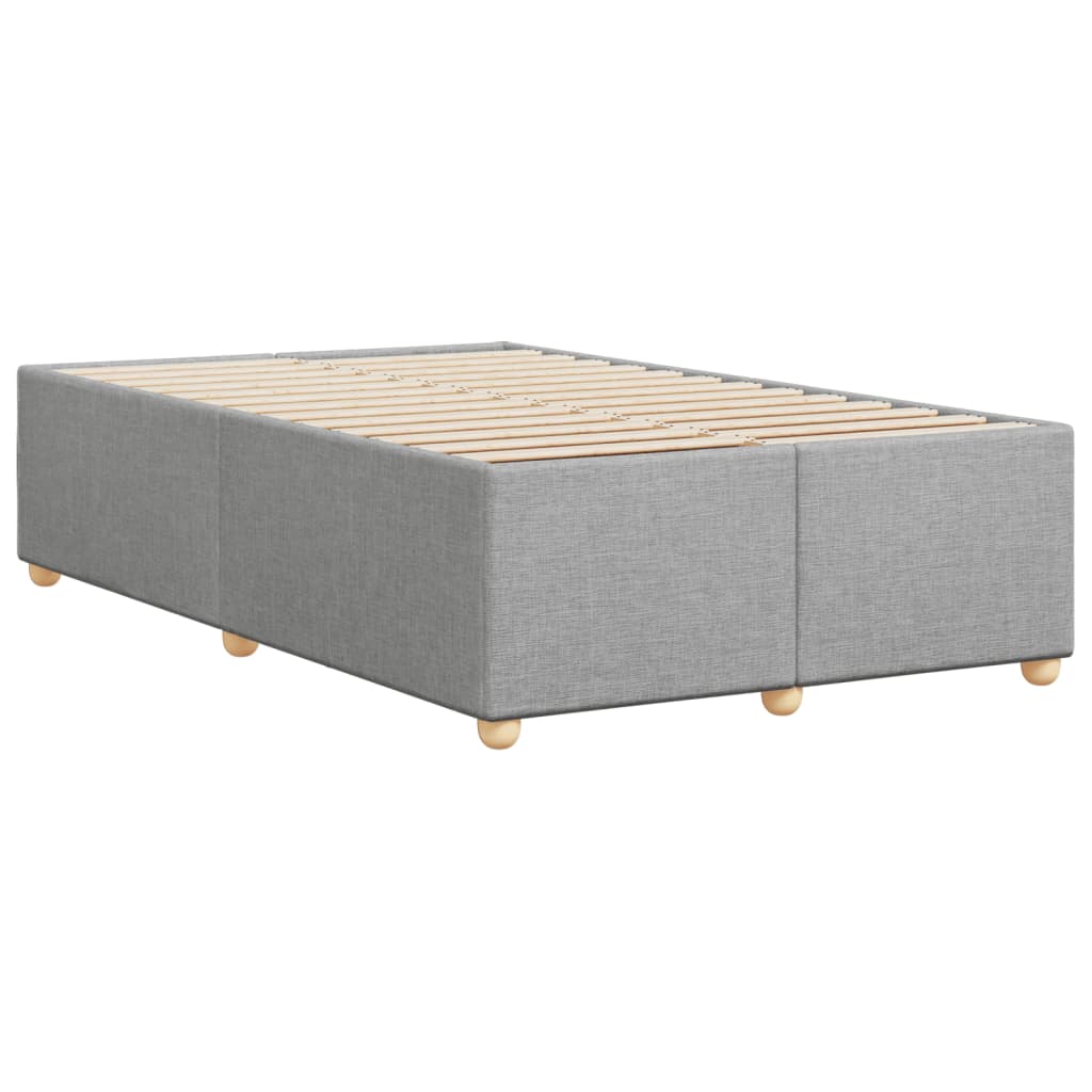 Cadre de lit sans matelas gris clair 120x200 cm tissu