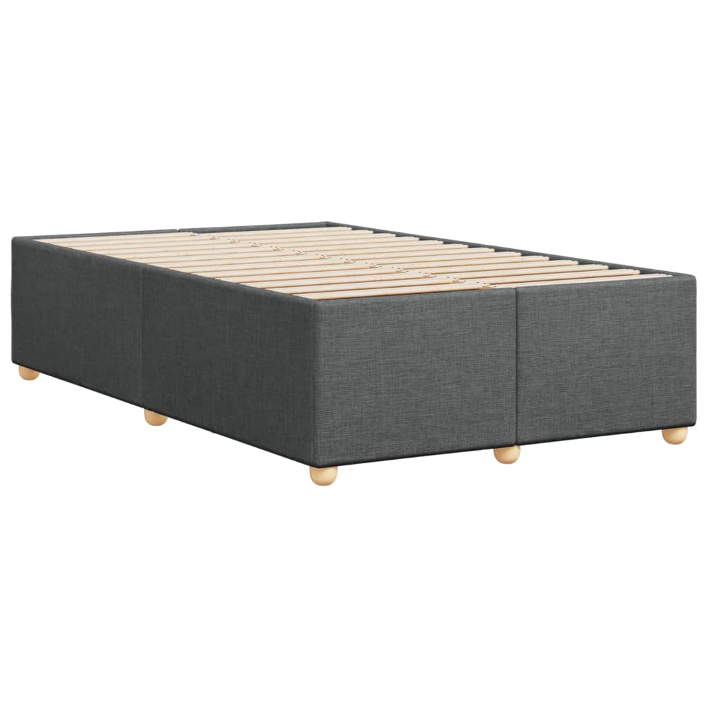 Cadre de lit sans matelas gris foncé 120x200 cm tissu