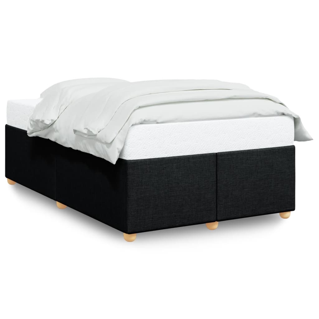 Cadre de lit sans matelas noir 120x200 cm tissu