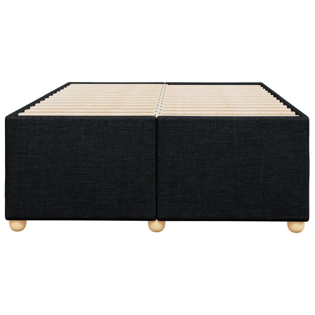 Cadre de lit sans matelas noir 120x200 cm tissu