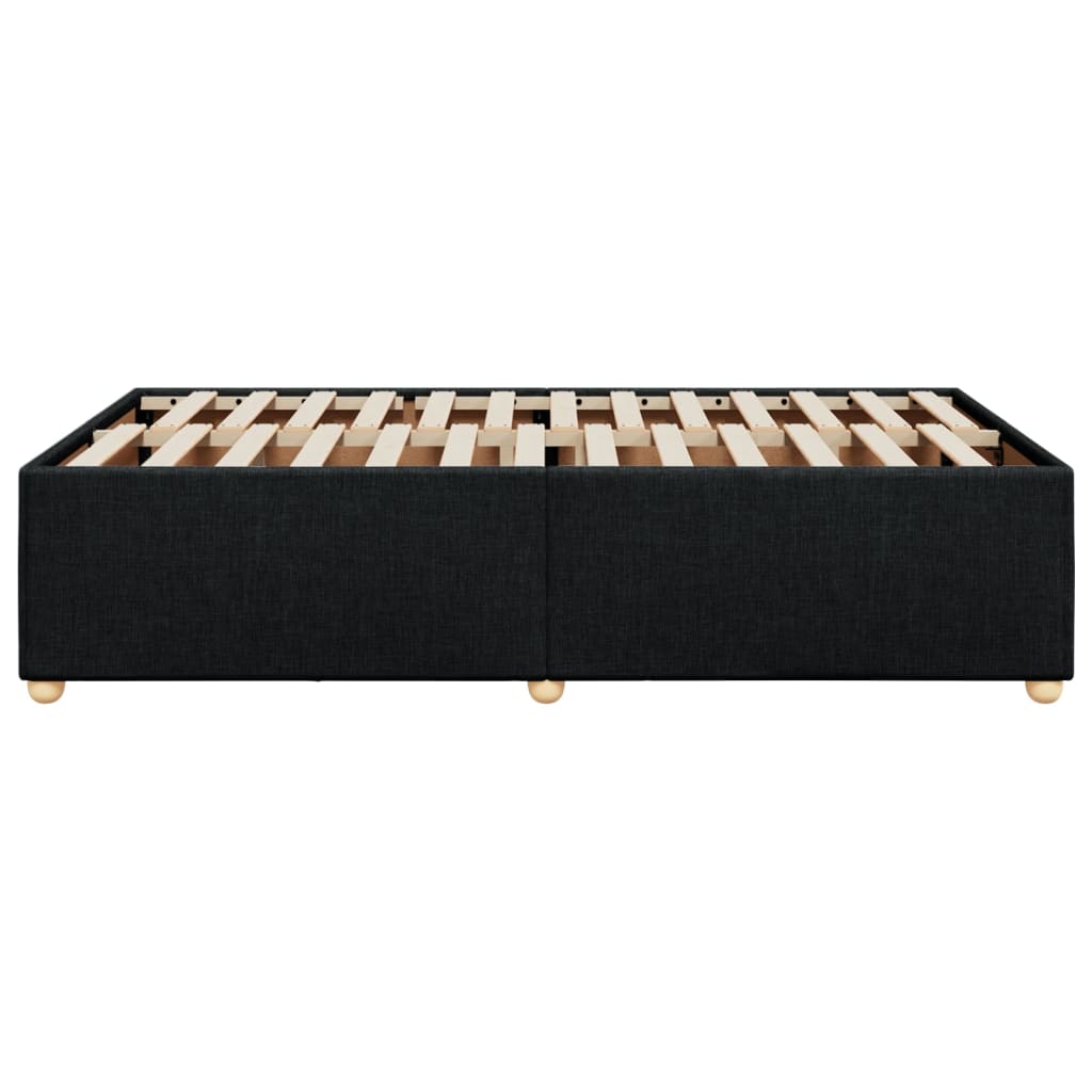 Cadre de lit sans matelas noir 120x200 cm tissu