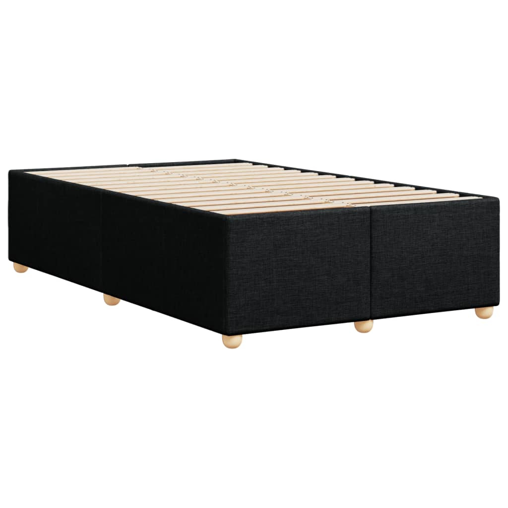 Cadre de lit sans matelas noir 120x200 cm tissu