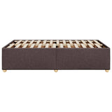 Cadre de lit sans matelas marron foncé 120x200 cm tissu