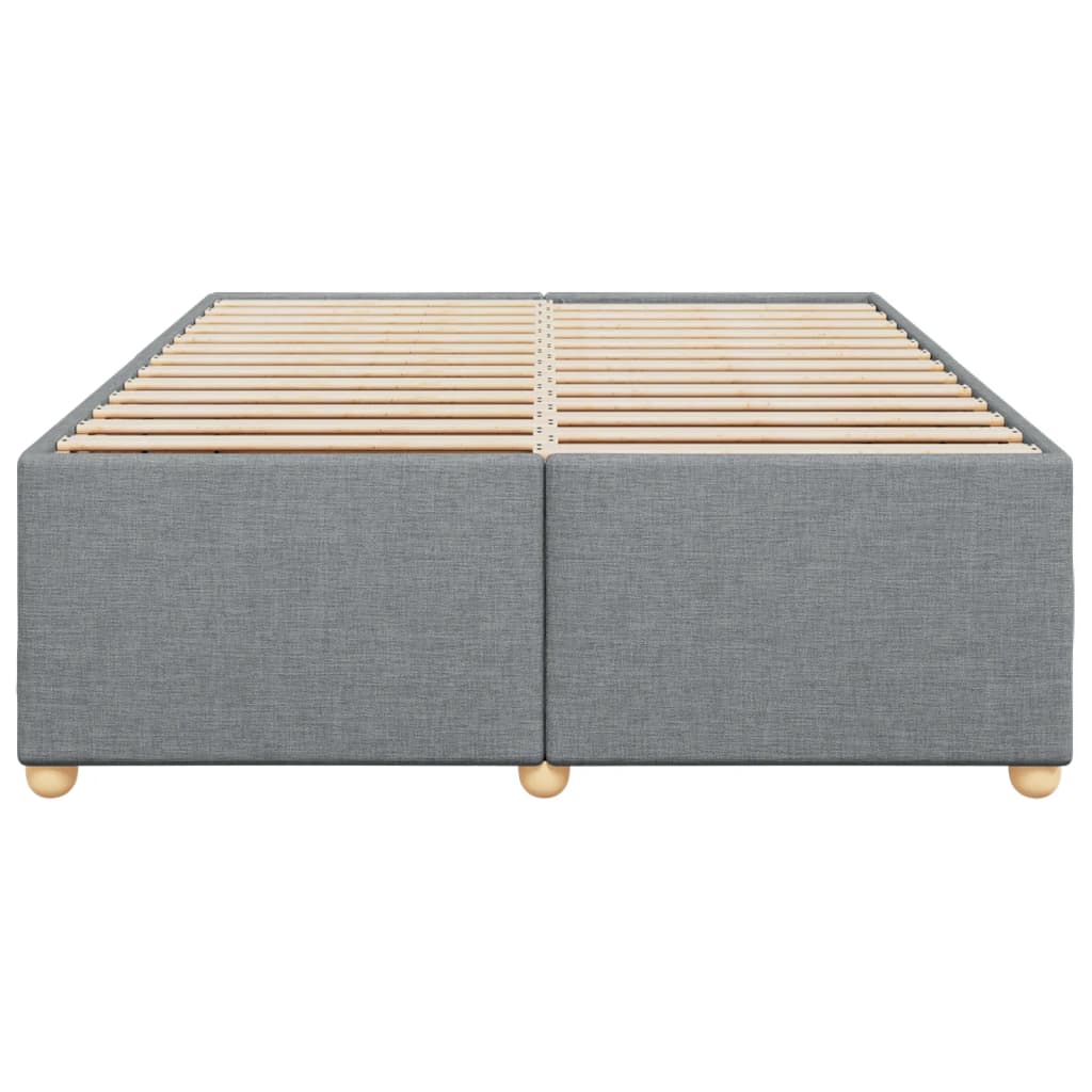 Cadre de lit sans matelas gris clair 140x190 cm tissu