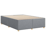 Cadre de lit sans matelas gris clair 140x190 cm tissu