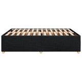 Cadre de lit sans matelas noir 140x190 cm tissu