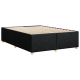 Cadre de lit sans matelas noir 140x190 cm tissu