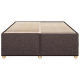 Bed frame without mattress dark brown 140x190 cm fabric