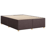 Bed frame without mattress dark brown 140x190 cm fabric