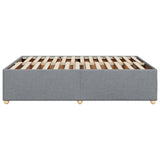 Cadre de lit sans matelas gris clair 140x200 cm tissu