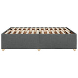 Cadre de lit sans matelas gris foncé 140x200 cm tissu