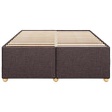 Cadre de lit sans matelas marron foncé 140x200 cm tissu