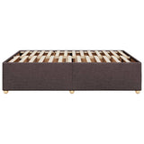 Cadre de lit sans matelas marron foncé 140x200 cm tissu