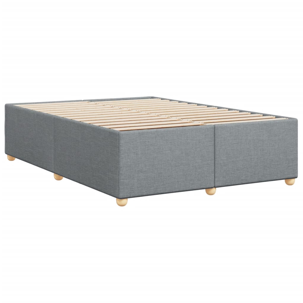 Cadre de lit sans matelas gris clair 160x200 cm tissu