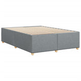 Cadre de lit sans matelas gris clair 160x200 cm tissu