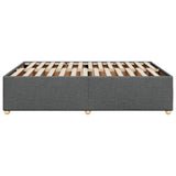 Cadre de lit sans matelas gris foncé 160x200 cm tissu