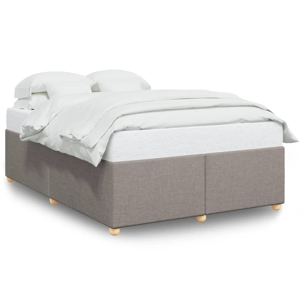 Cadre de lit sans matelas taupe 160x200 cm tissu