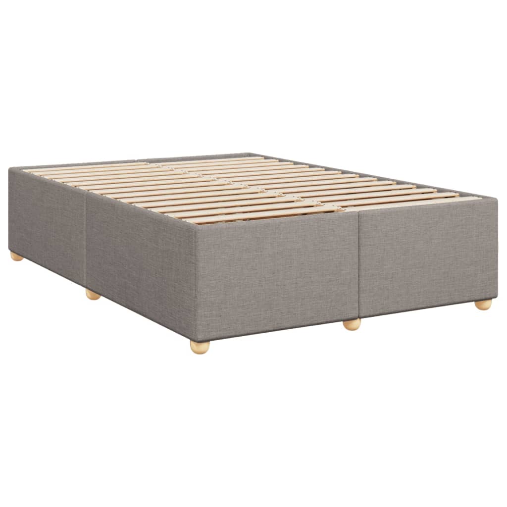 Cadre de lit sans matelas taupe 160x200 cm tissu