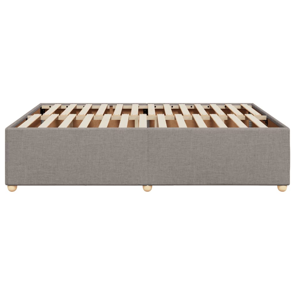 Cadre de lit sans matelas taupe 160x200 cm tissu