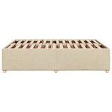 Cadre de lit sans matelas crème 160x200 cm tissu