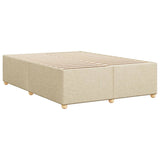 Cadre de lit sans matelas crème 160x200 cm tissu