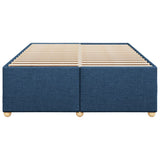 Bed frame without mattress blue 160x200 cm fabric