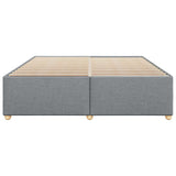 Cadre de lit sans matelas gris clair 180x200 cm tissu