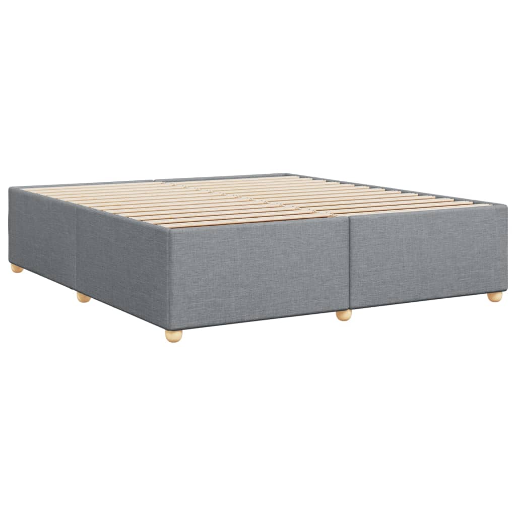 Cadre de lit sans matelas gris clair 180x200 cm tissu