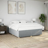 Cadre de lit sans matelas gris clair 180x200 cm tissu