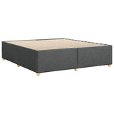 Cadre de lit sans matelas gris foncé 180x200 cm tissu