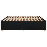 Cadre de lit sans matelas noir 180x200 cm tissu