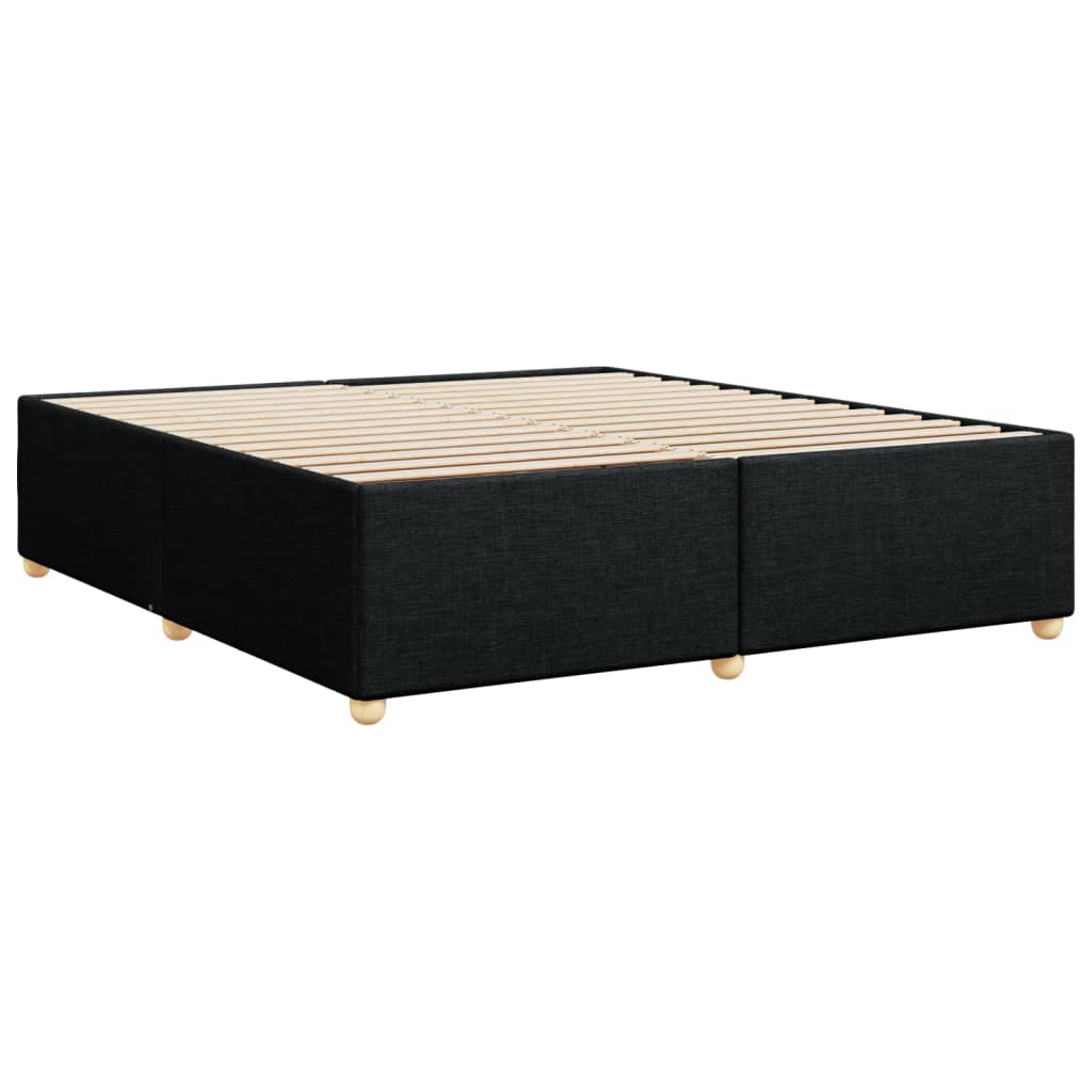 Cadre de lit sans matelas noir 180x200 cm tissu