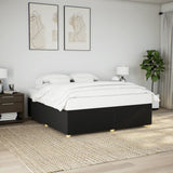 Cadre de lit sans matelas noir 180x200 cm tissu