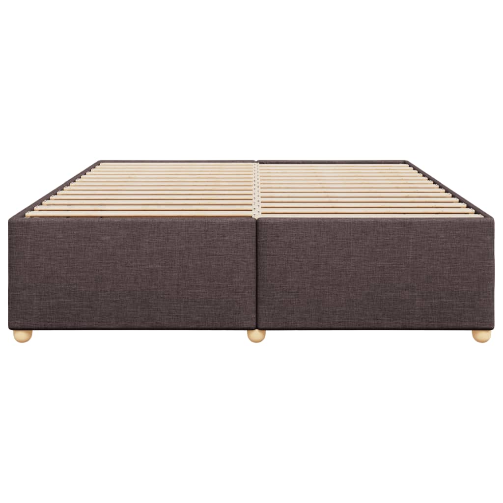 Cadre de lit sans matelas marron foncé 180x200 cm tissu