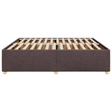 Cadre de lit sans matelas marron foncé 180x200 cm tissu