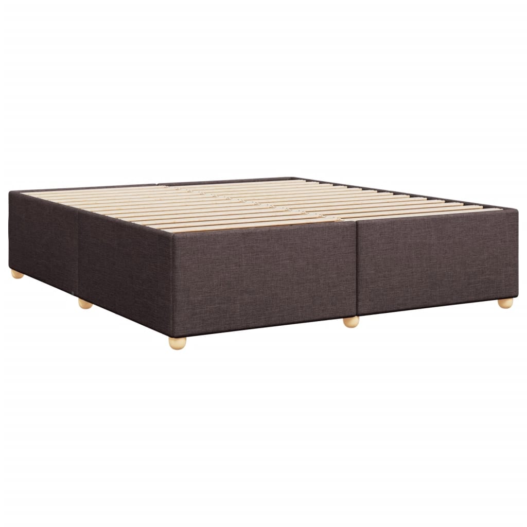 Cadre de lit sans matelas marron foncé 180x200 cm tissu