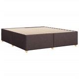 Cadre de lit sans matelas marron foncé 180x200 cm tissu