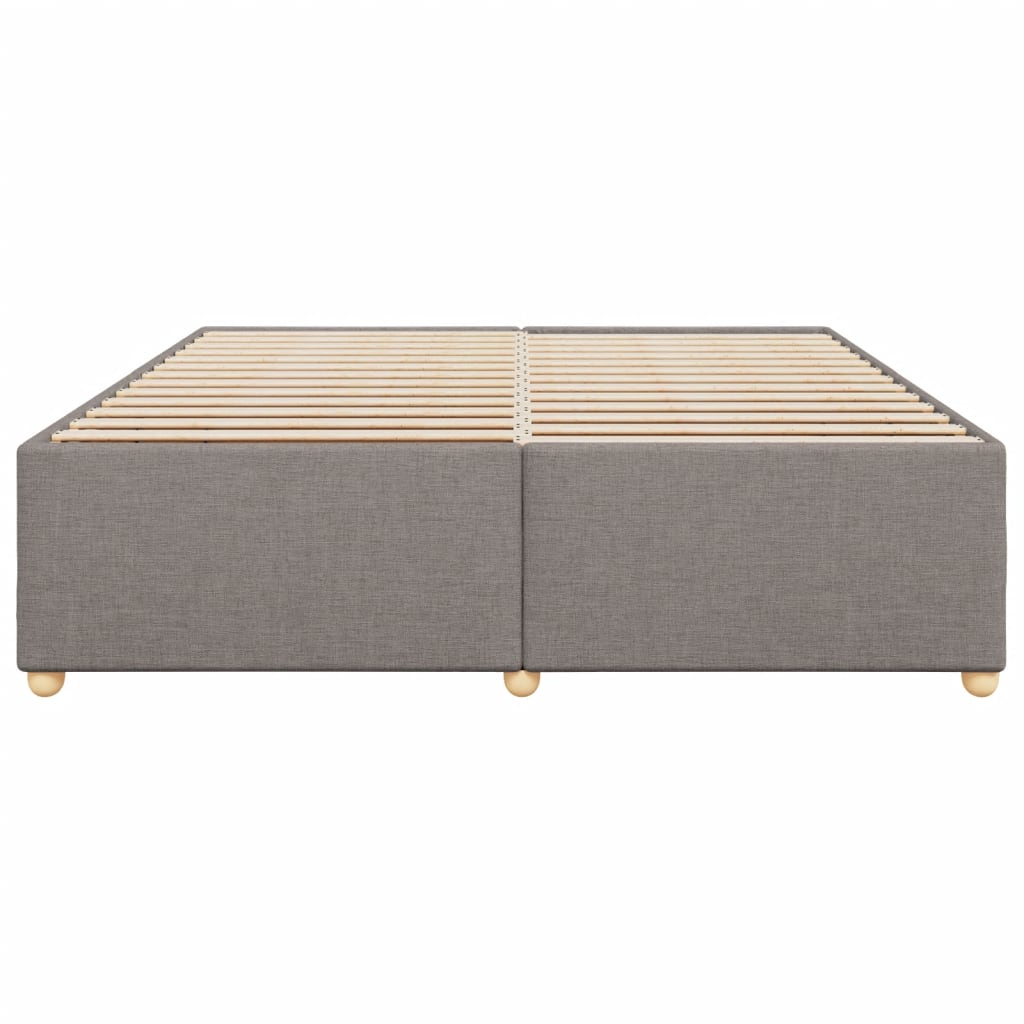 Cadre de lit sans matelas taupe 180x200 cm tissu